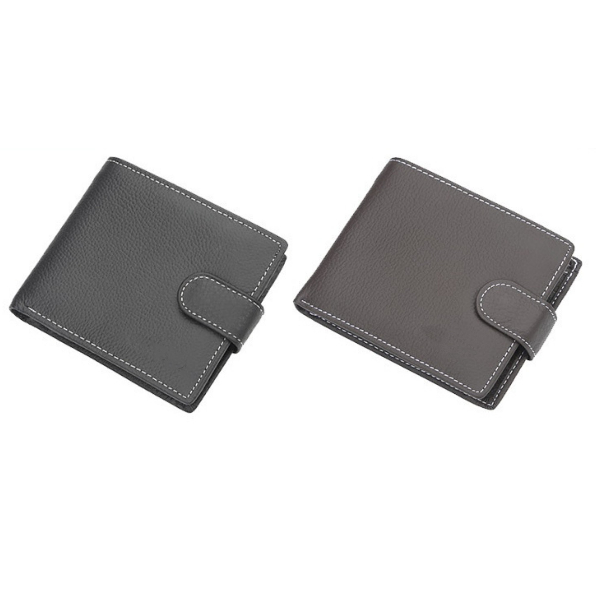 Men's Leather Short Zipper Hasp Purse 3