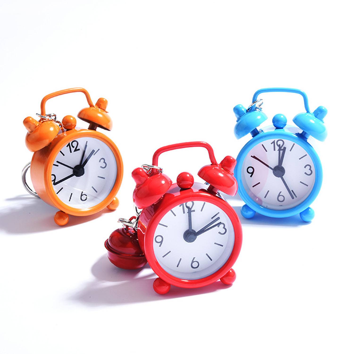 Mini alarm clock cartoon keychain 2