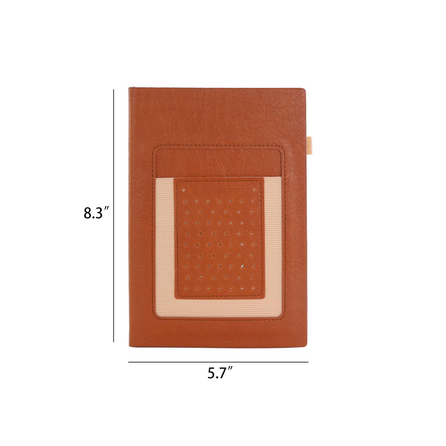 Portable A5 PU Leather Notebook w/ Pocket 14
