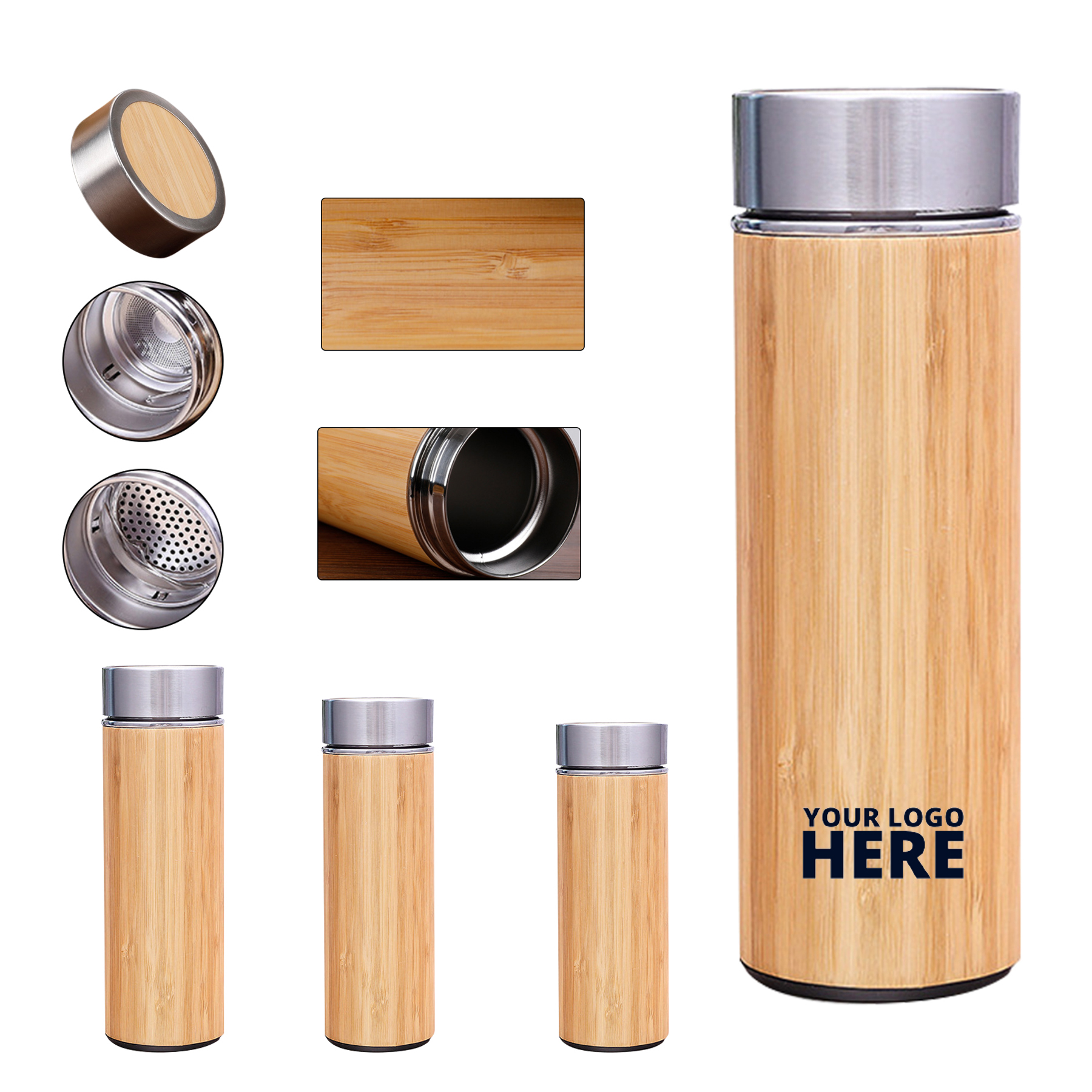 17 OZ Bamboo Insulated Tumbler 1