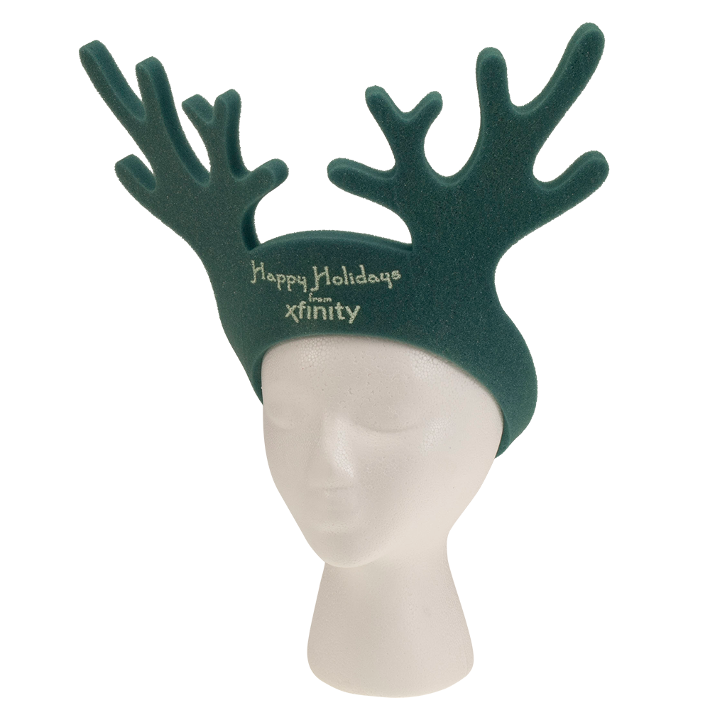 15" Foam Reindeer Antlers Visor 1