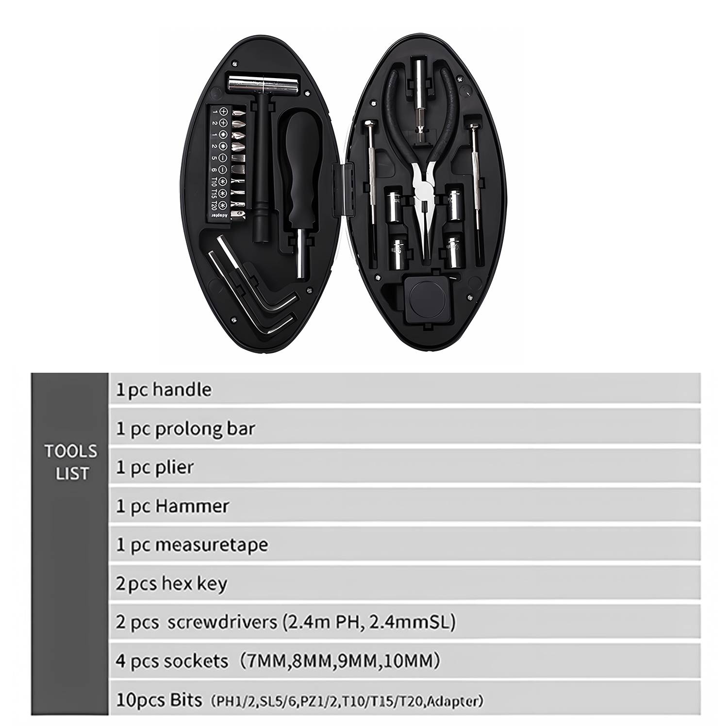 Home Office Rugby Shaped Handmade Tool Set 7