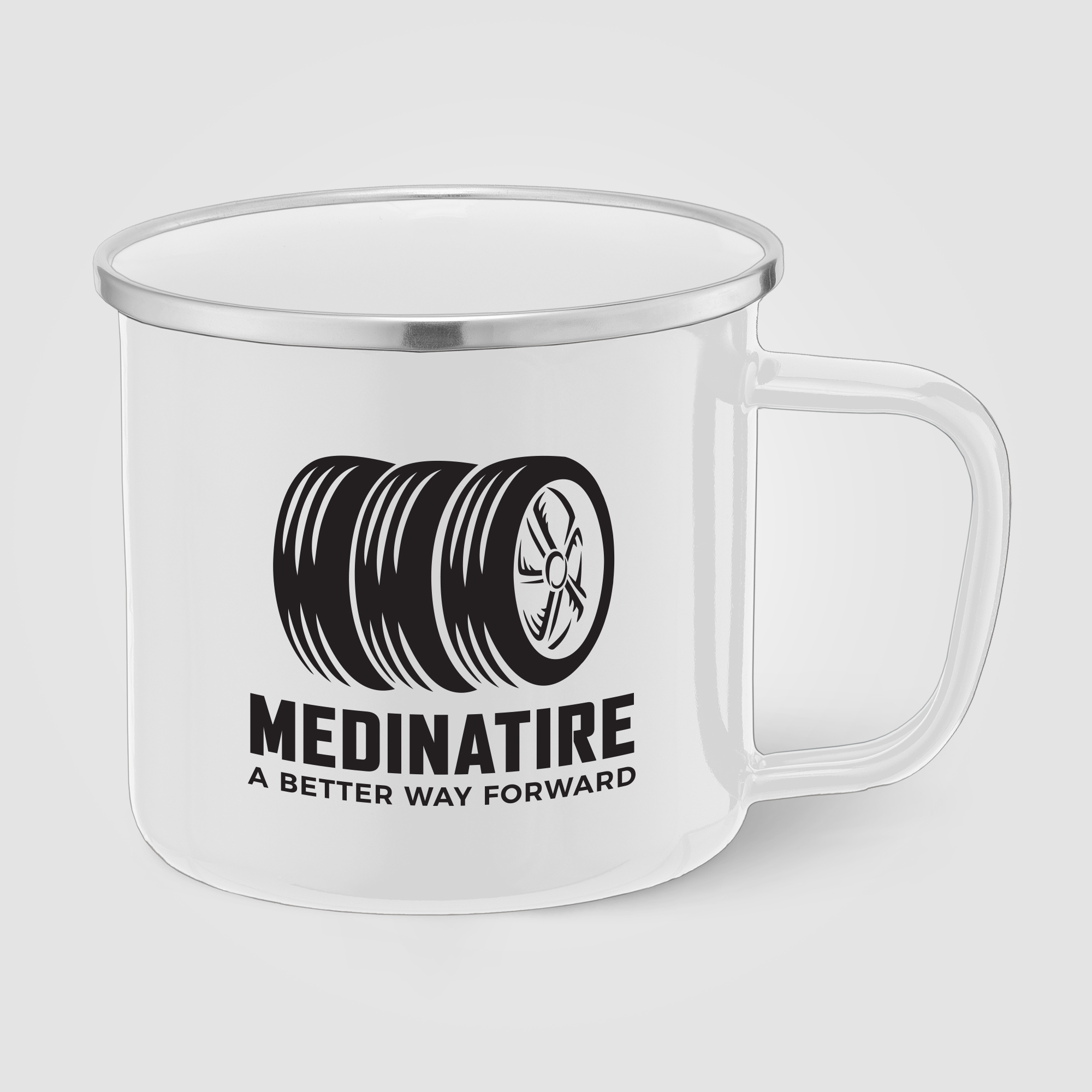 Wyoming - 13 oz. Enamel-Coated Campfire Mug with Stainless Rim 5