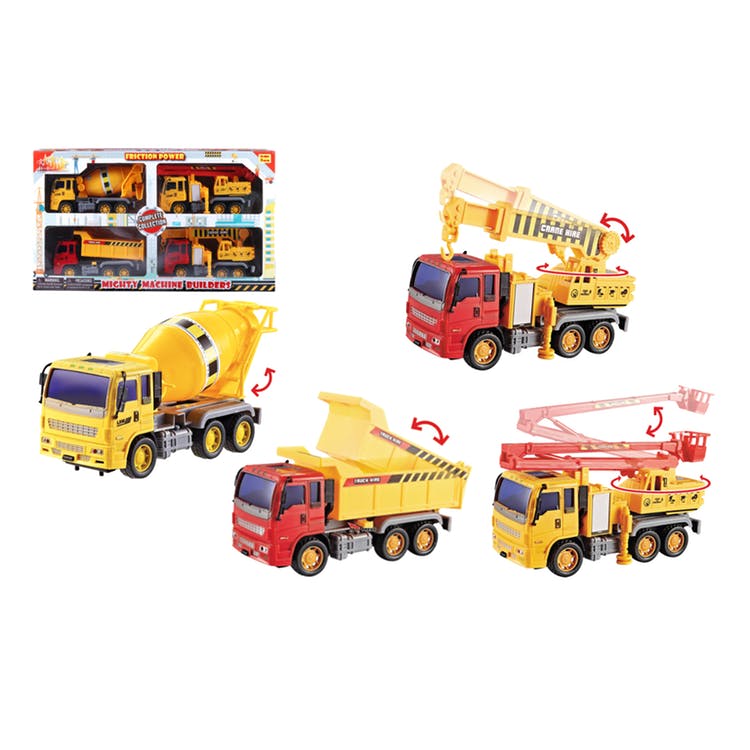 Construction Trucks Play Sets - Friction Power 8.5" 2