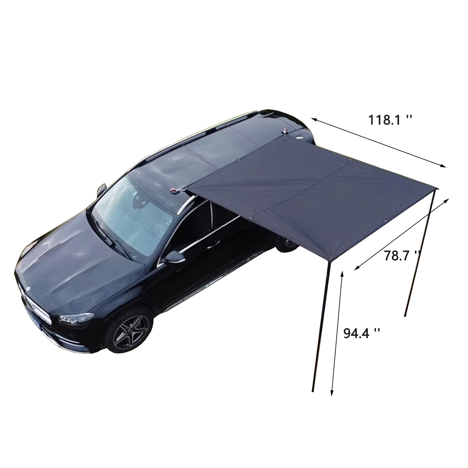 118'' Waterproof Camping Tent Car Side Sunshade Awning tarp 12