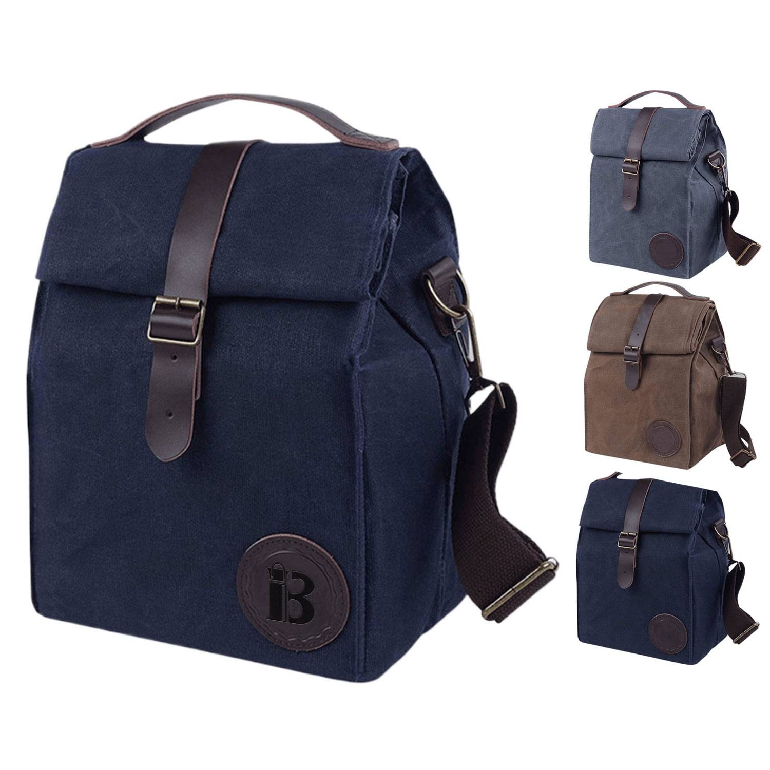 Insulated Waxed Canvas Lunch Bag 2