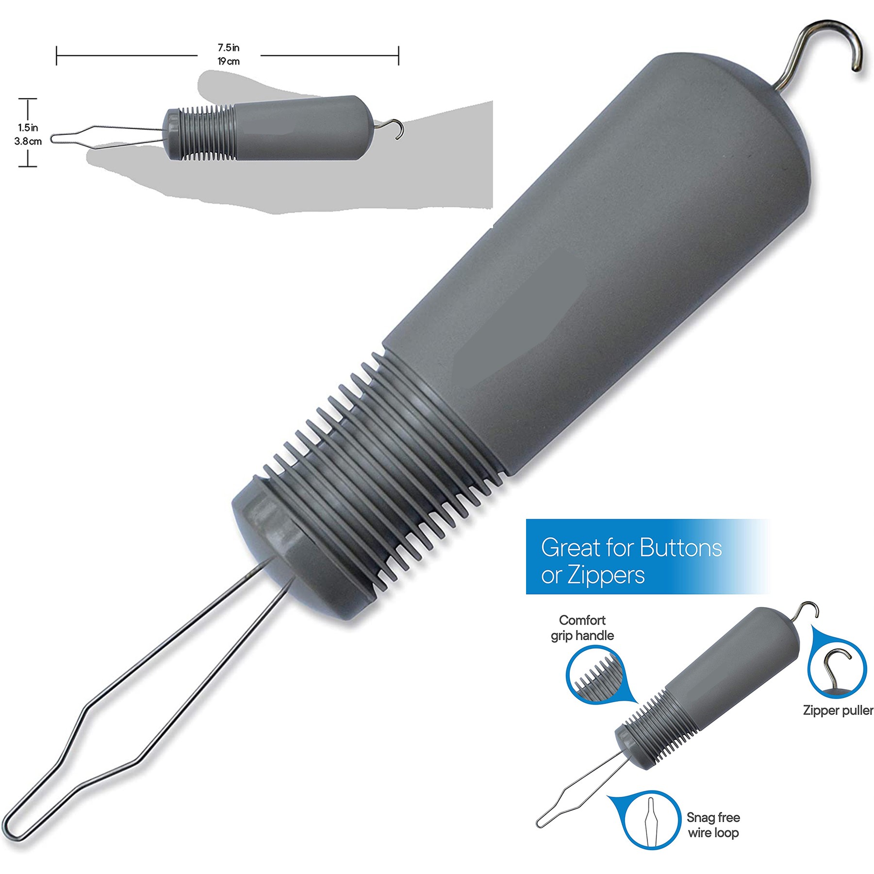 Button Hook with Zipper Pull 3