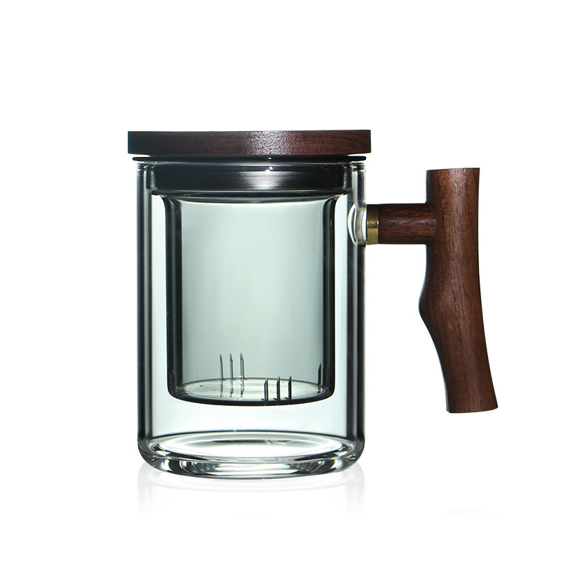 450ml Double Wall Glass Cup 2