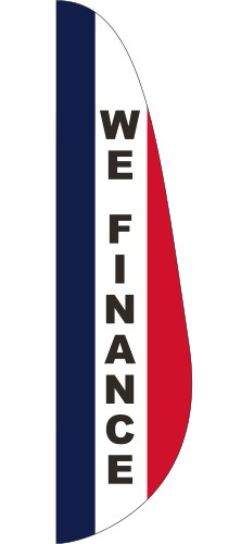 "WE FINANCE" 3' x 15' Message Feather Flag 1
