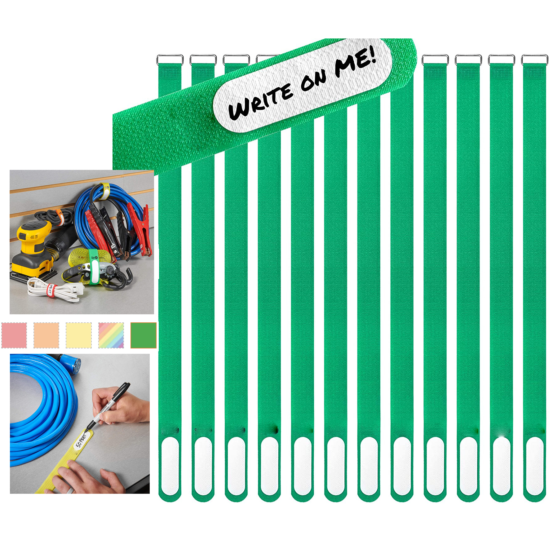 Write on Label Reusable Multi-Purpose Securing Cinch Strap 2
