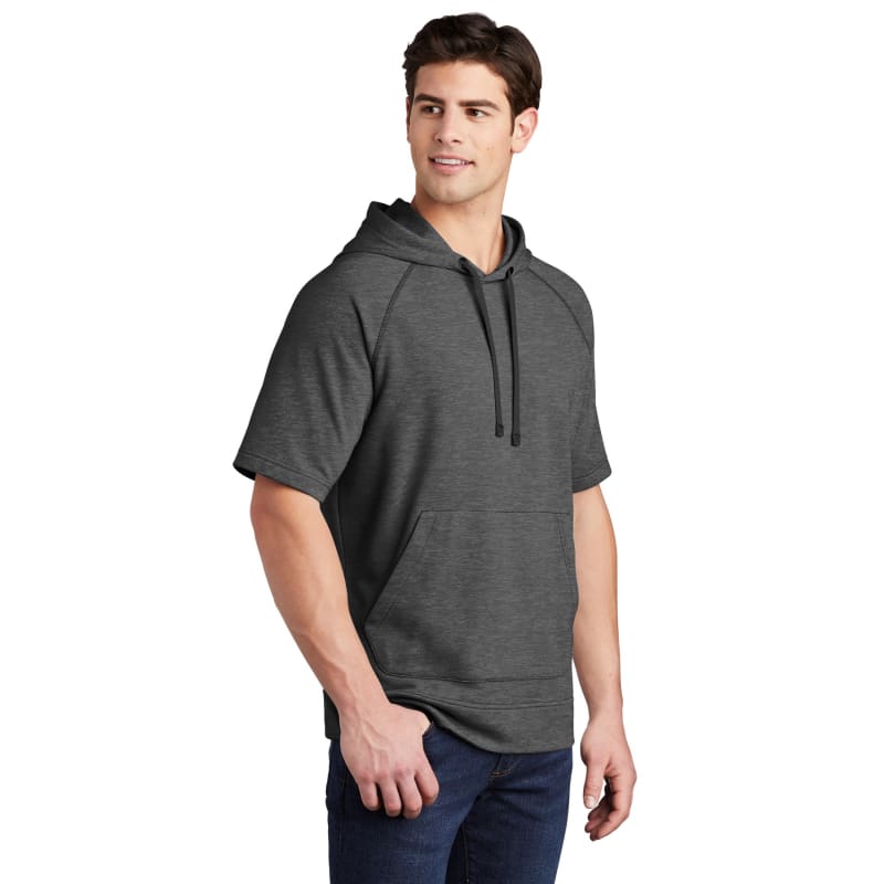 Sport-Tek PosiCharge Tri-Blend Wicking Fleece Short Sleeve Hooded Pullover, custom hoodie or sweatshirt with logo imprint 6