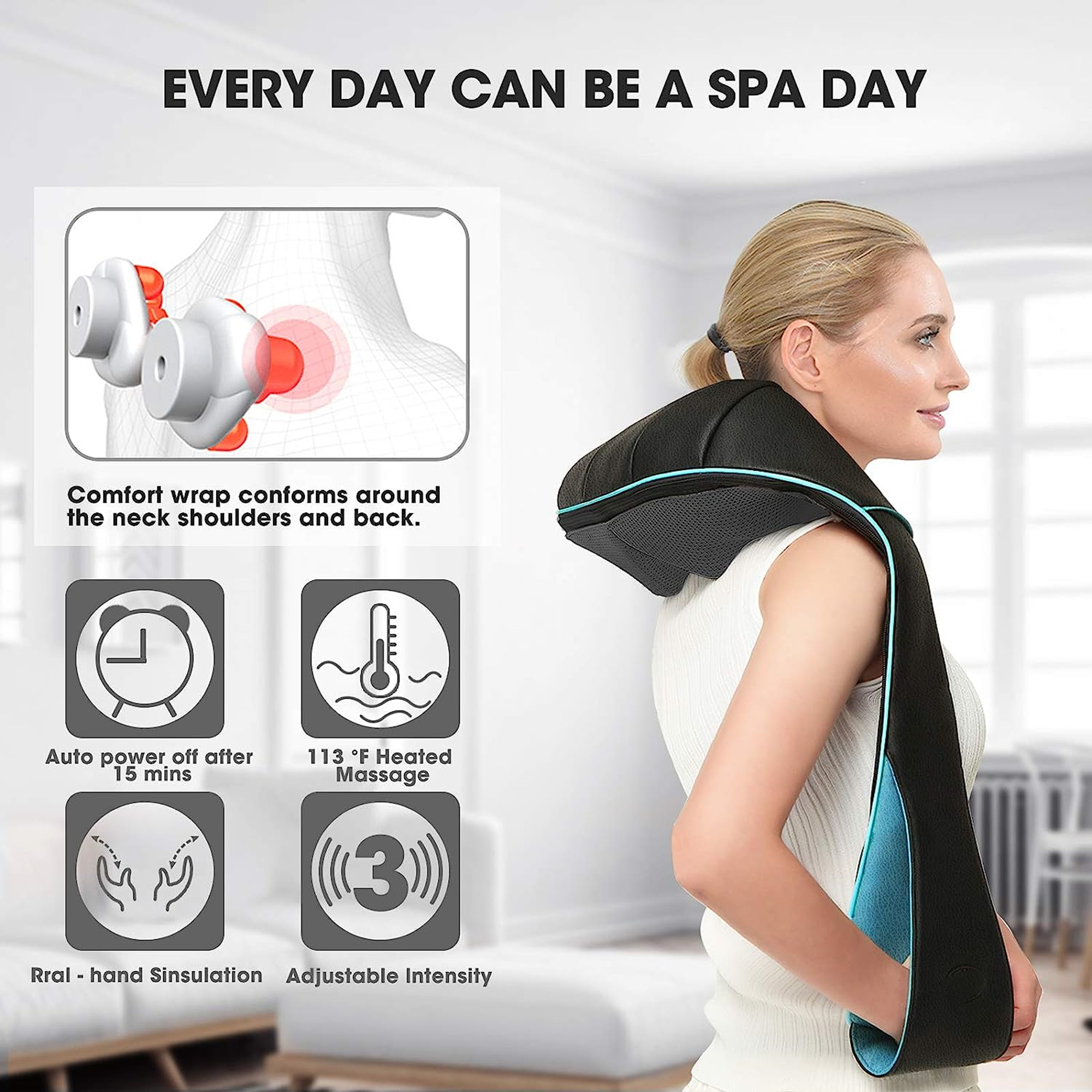 Electric Hating Massager For Neck And Shoulder 2