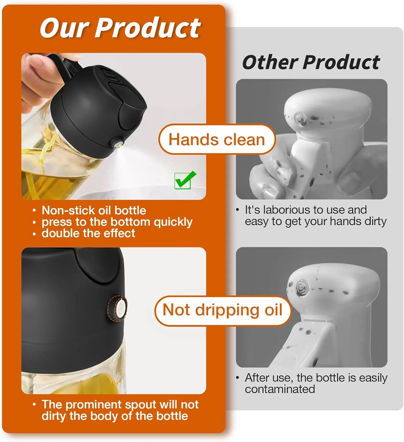 2 in 1 Oil Dispenser Bottle for Kitchen 2