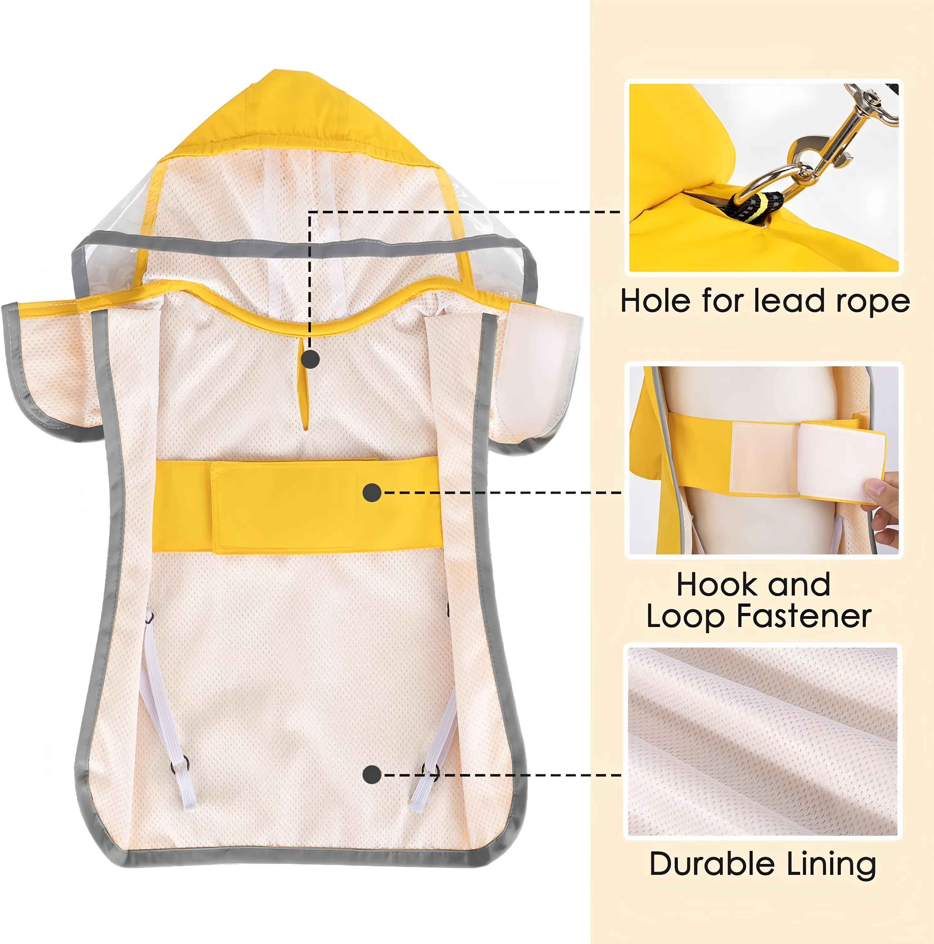 Personalized Small Dog Raincoat - Waterproof Puppy Jacket with Custom Logo Option 5