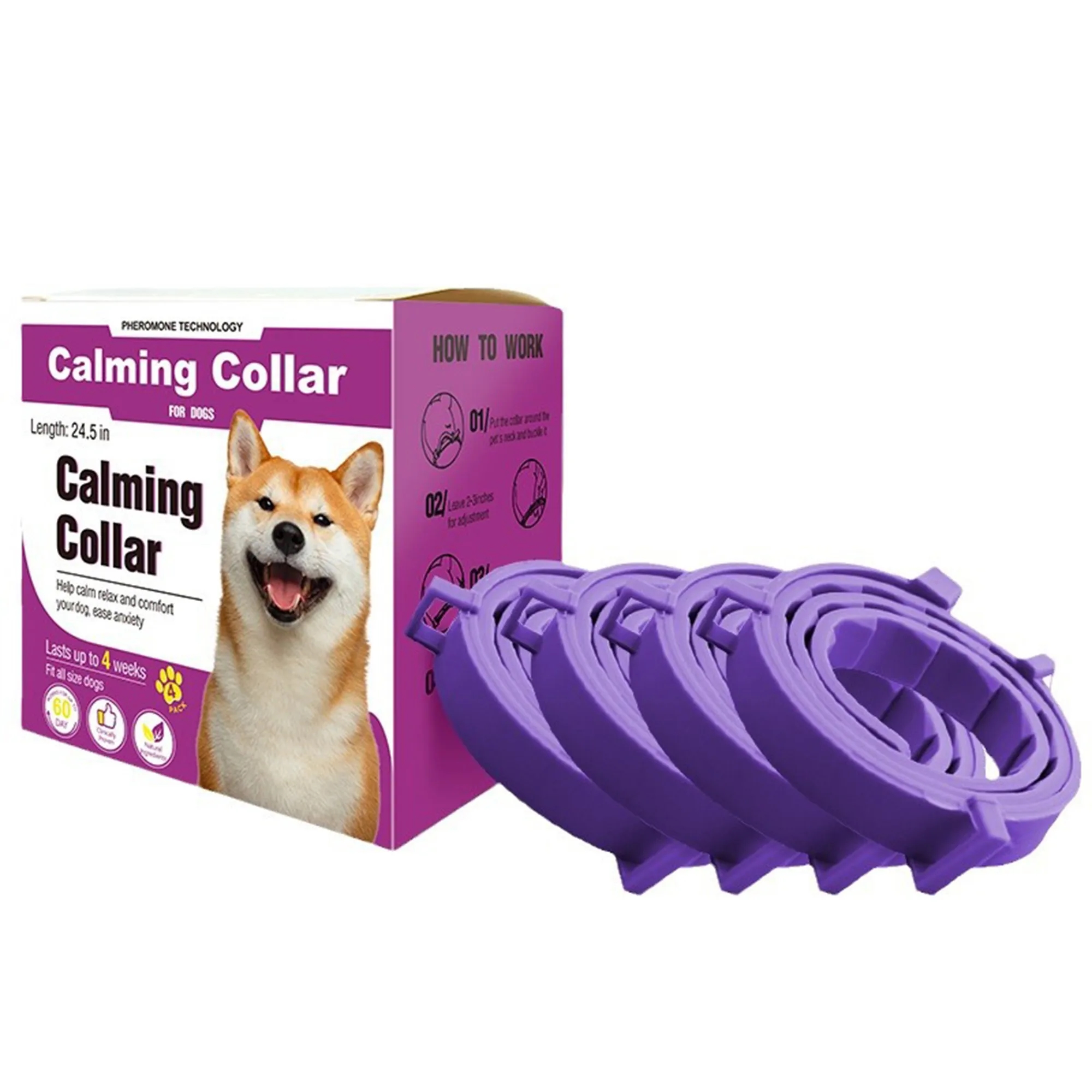 Adjustable Rubber Dog Calming Collar For Anxiety Relief 7