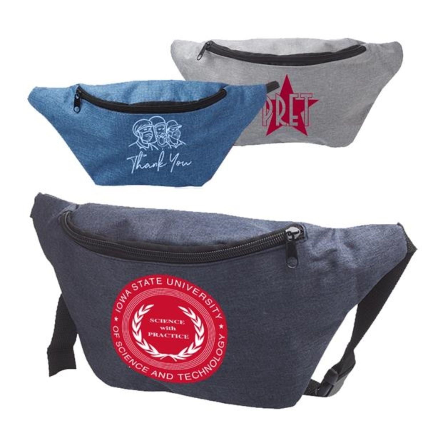 Travel Fanny Pack w/ Zippered Compartment & Buckle Closure 3
