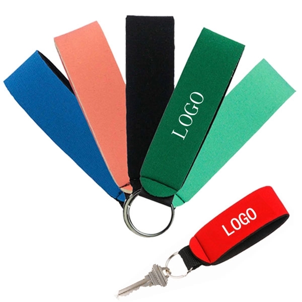 Custom Neoprene Wrist Strap Keychain 5