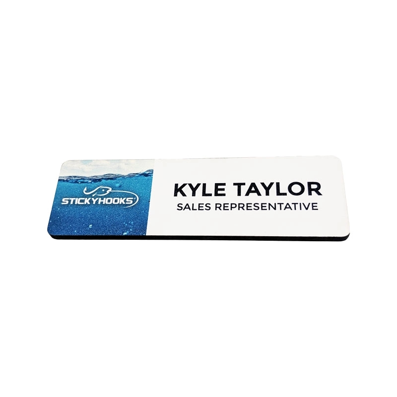 Custom Ultra Vivid Recycled Wood Name Badges 14