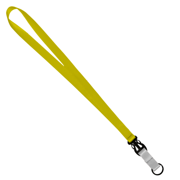 3/4" Multi color (Top and bottom) Nylon Lanyard with Plastic Slide Buckle R 489