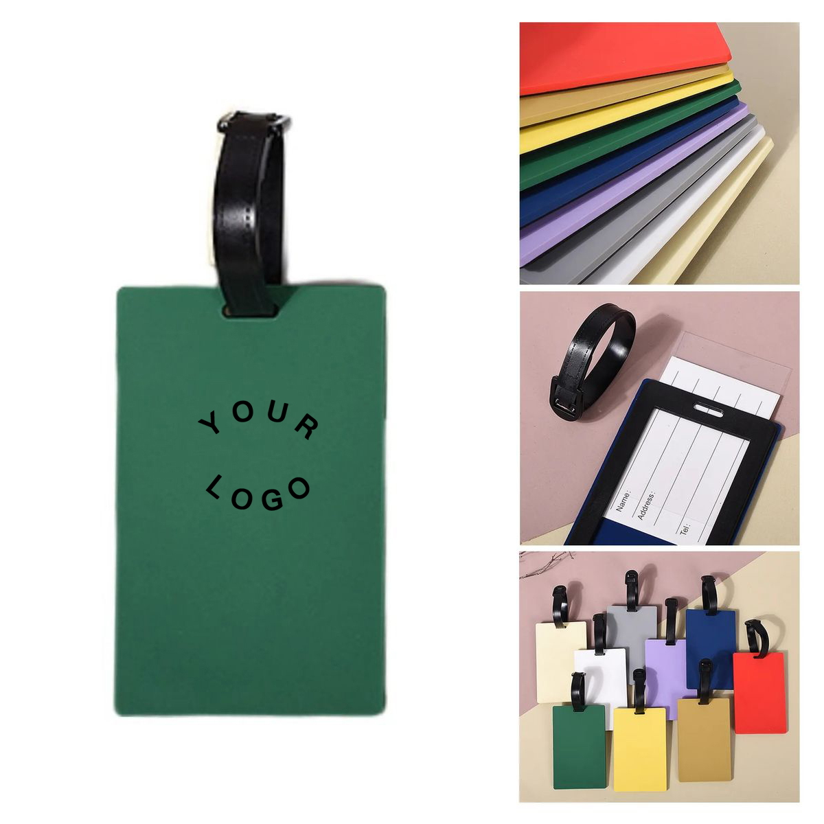 Silicone Baggage Tag with Protective Shield 5