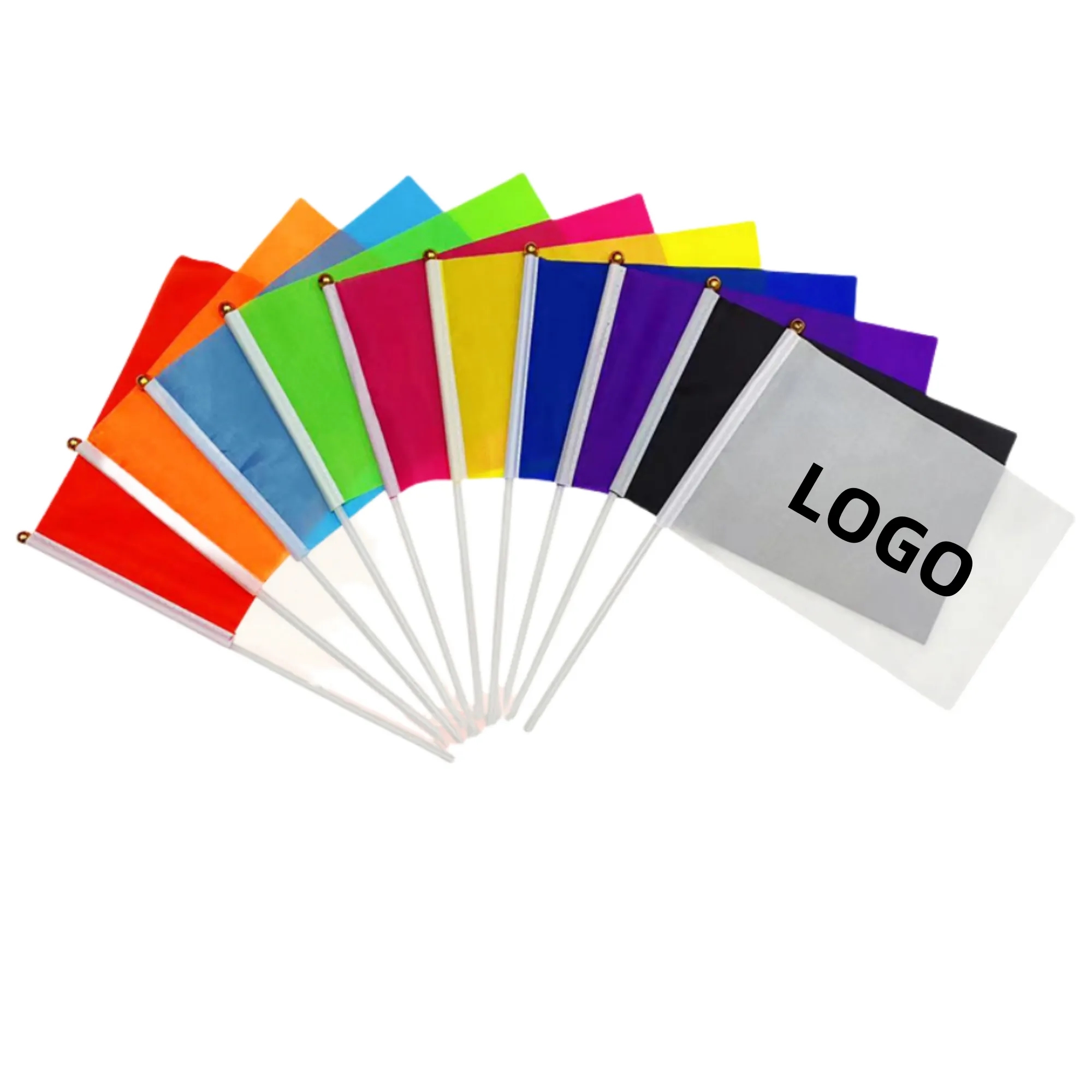 Custom Full Color Mini Flag With Plastic Stick 2