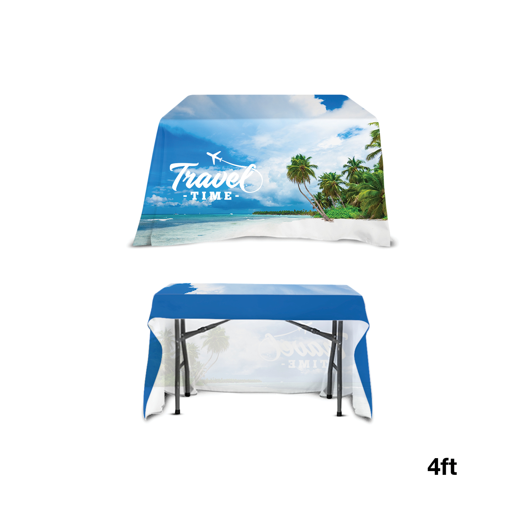 DisplaySplash 4' Open Back Table Throw 8