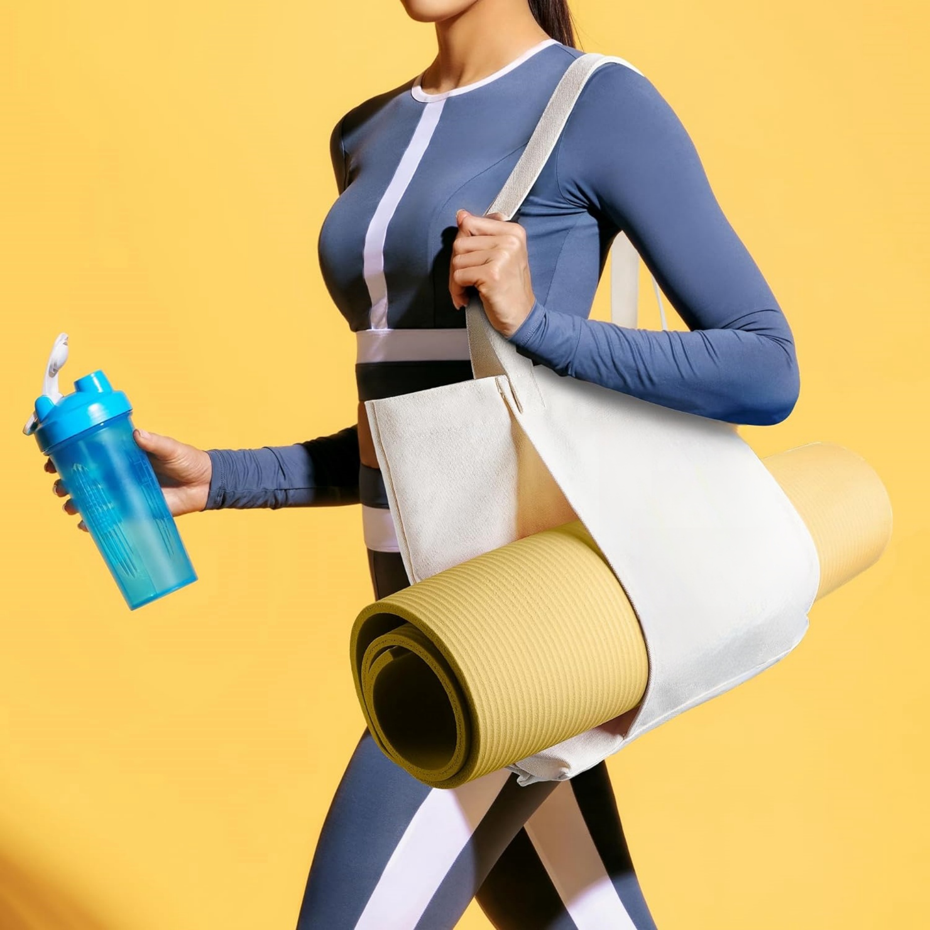 Yoga Mat Carrier Canvas Tote Bag 6