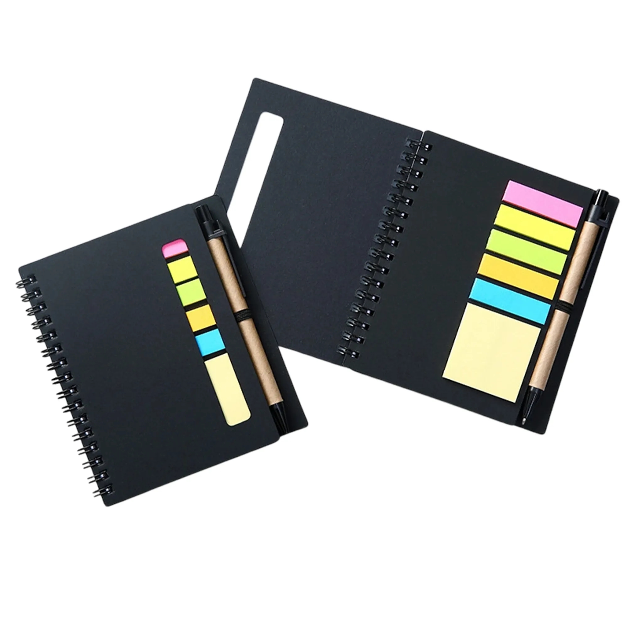 Durable Kraft Spiral Notepad with Pen and Sticky Pads 1