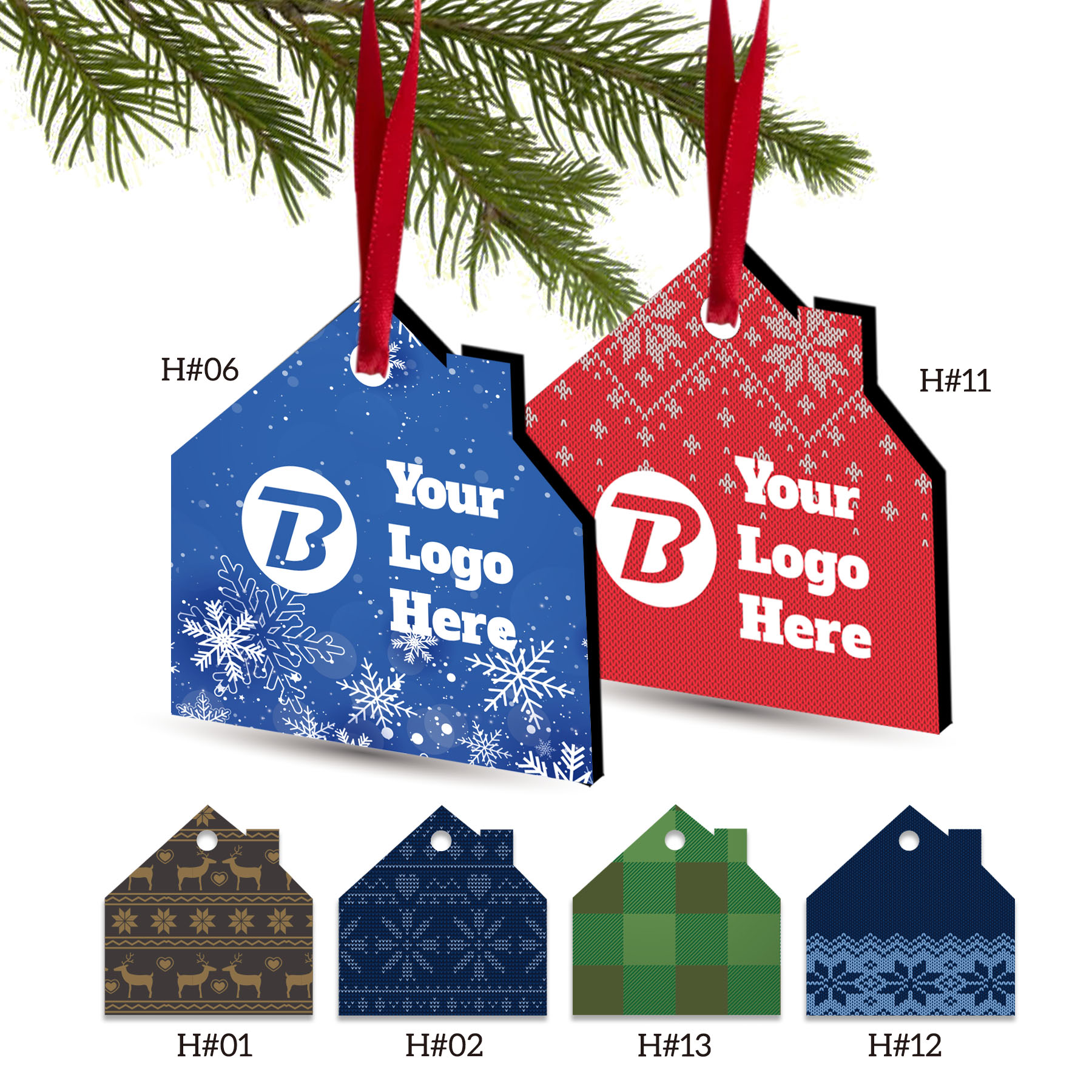 3" Full Color Christmas Ornament - House 9