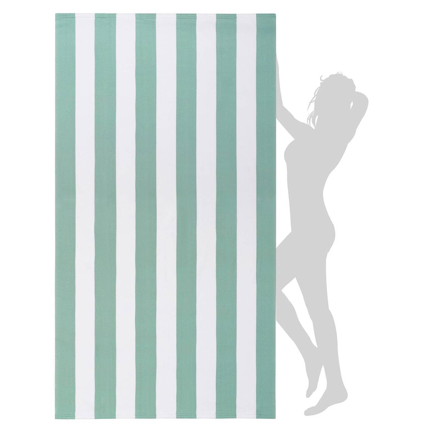 Lightweight Quick-Dry Colorful Striped Beach Towel 2