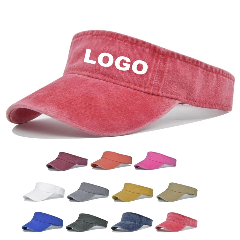 Custom washable cotton Sun Visor Caps for Unisex 2