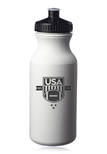 20 oz. White Water Bottles with Push Cap 3