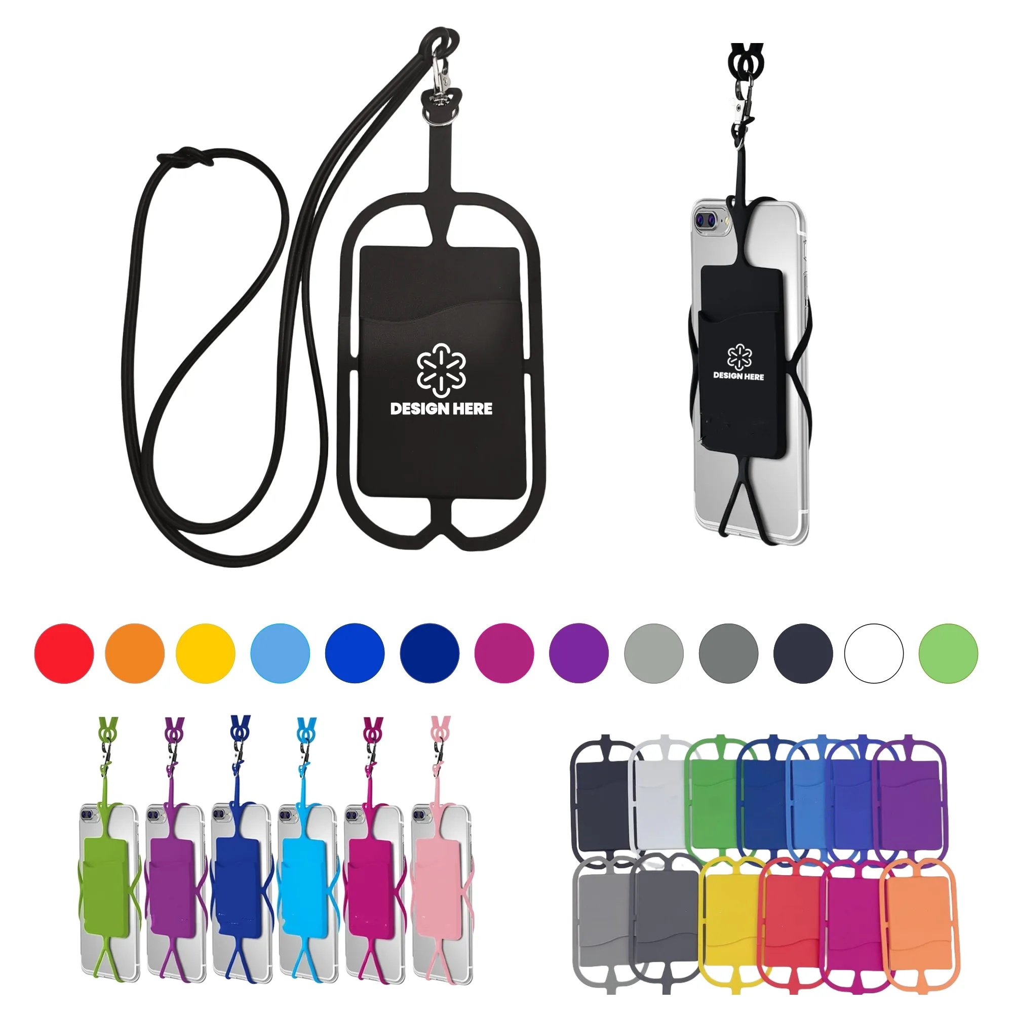 Cell Phone Cases With Lanyard And Card Pocket 3