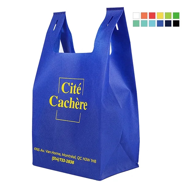 Reusable Heat Seal Non-woven T-Shirt Bags -12X22X7 1
