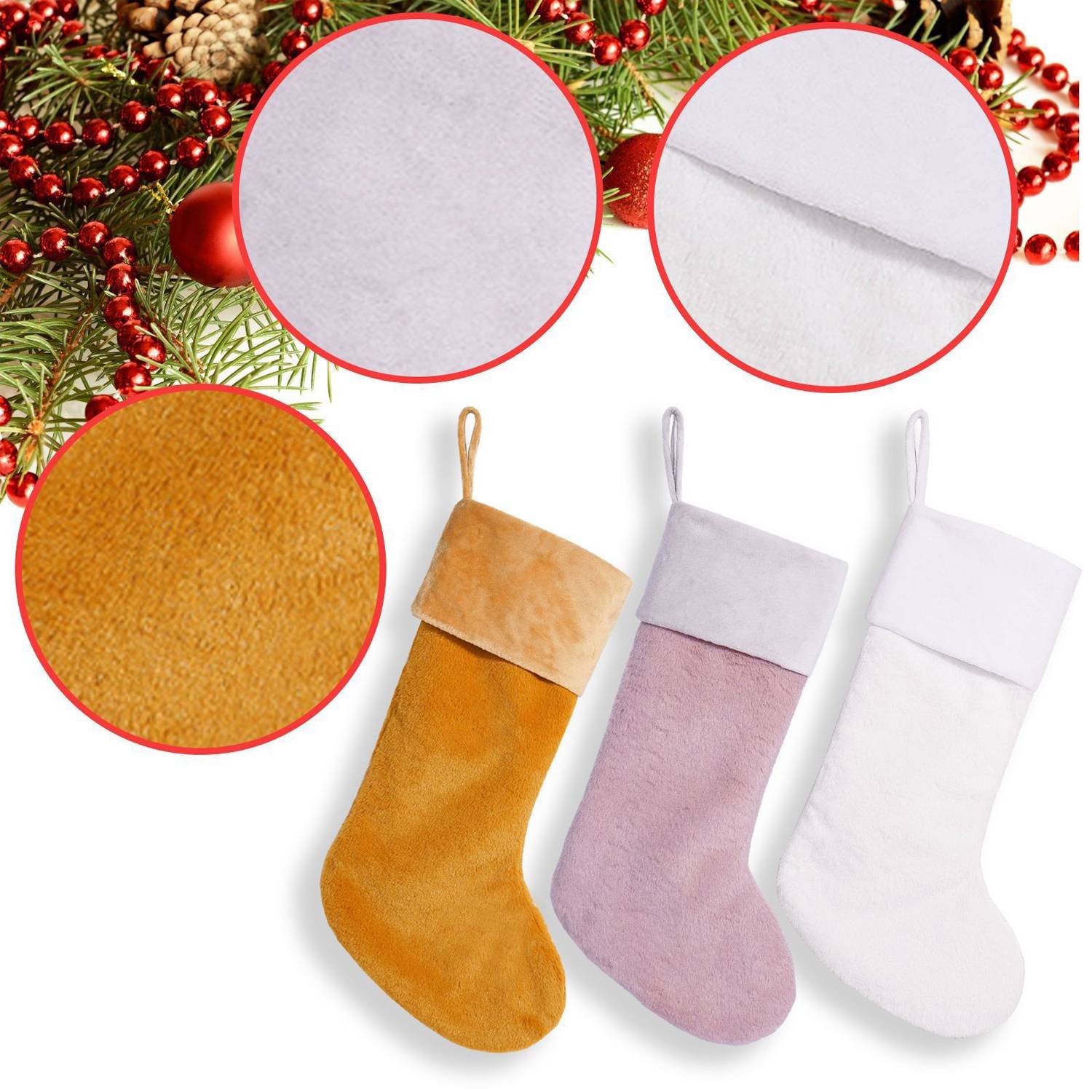 Large Plush Christmas Stocking 6