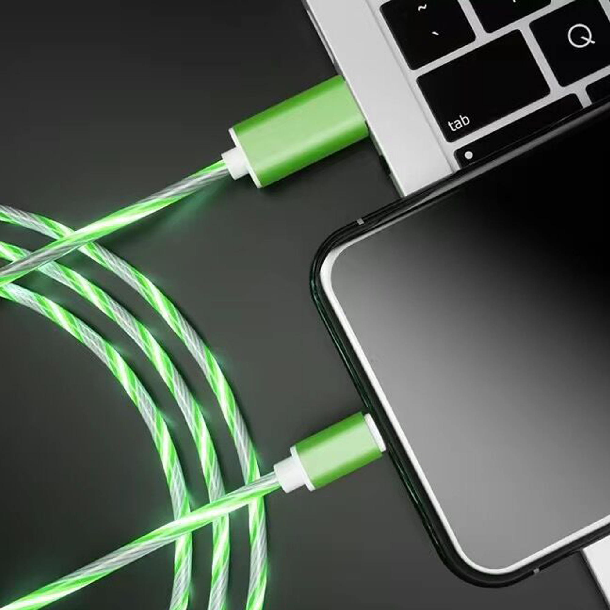 3-in-1 LED Glow Charging Cable with Magical Light Flow 6