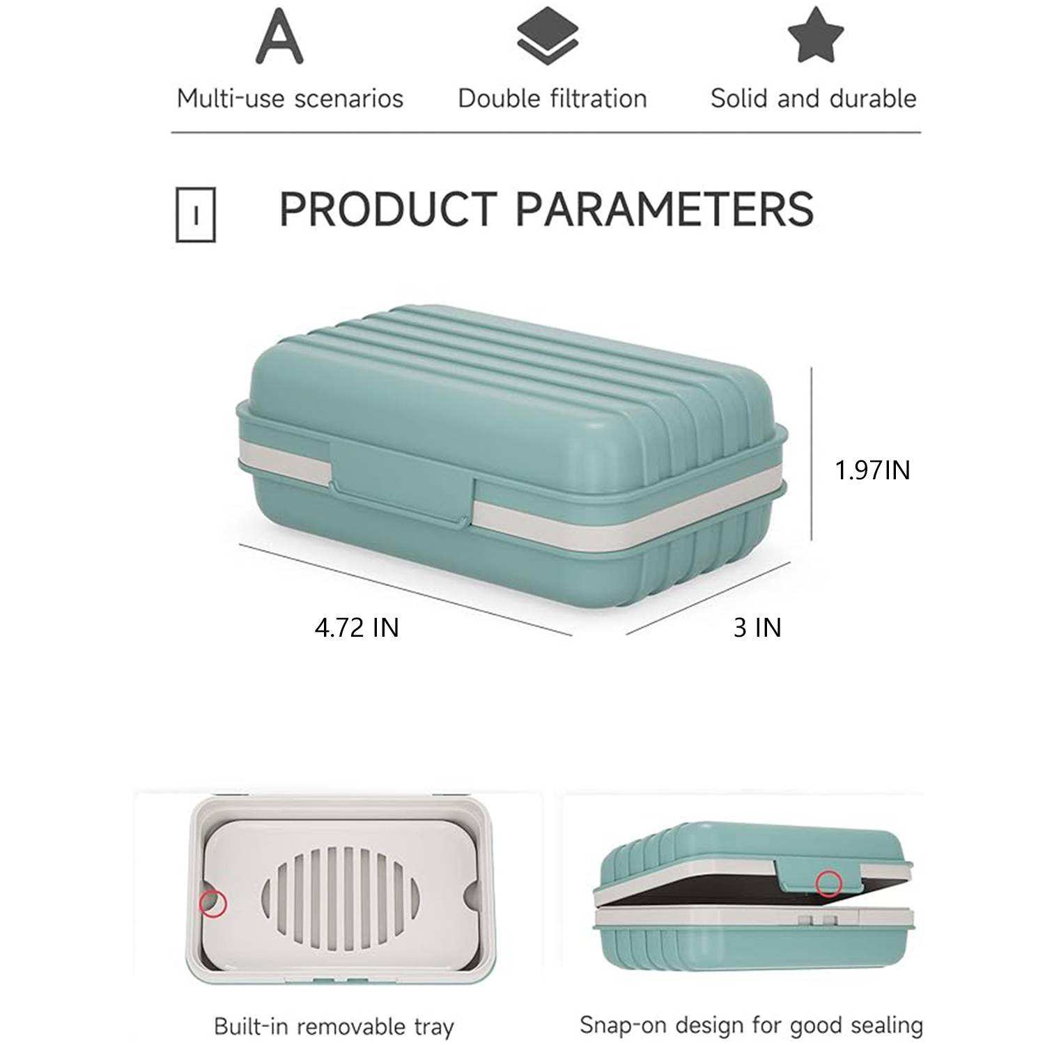 Portable Soap Dish W/ Lid 2