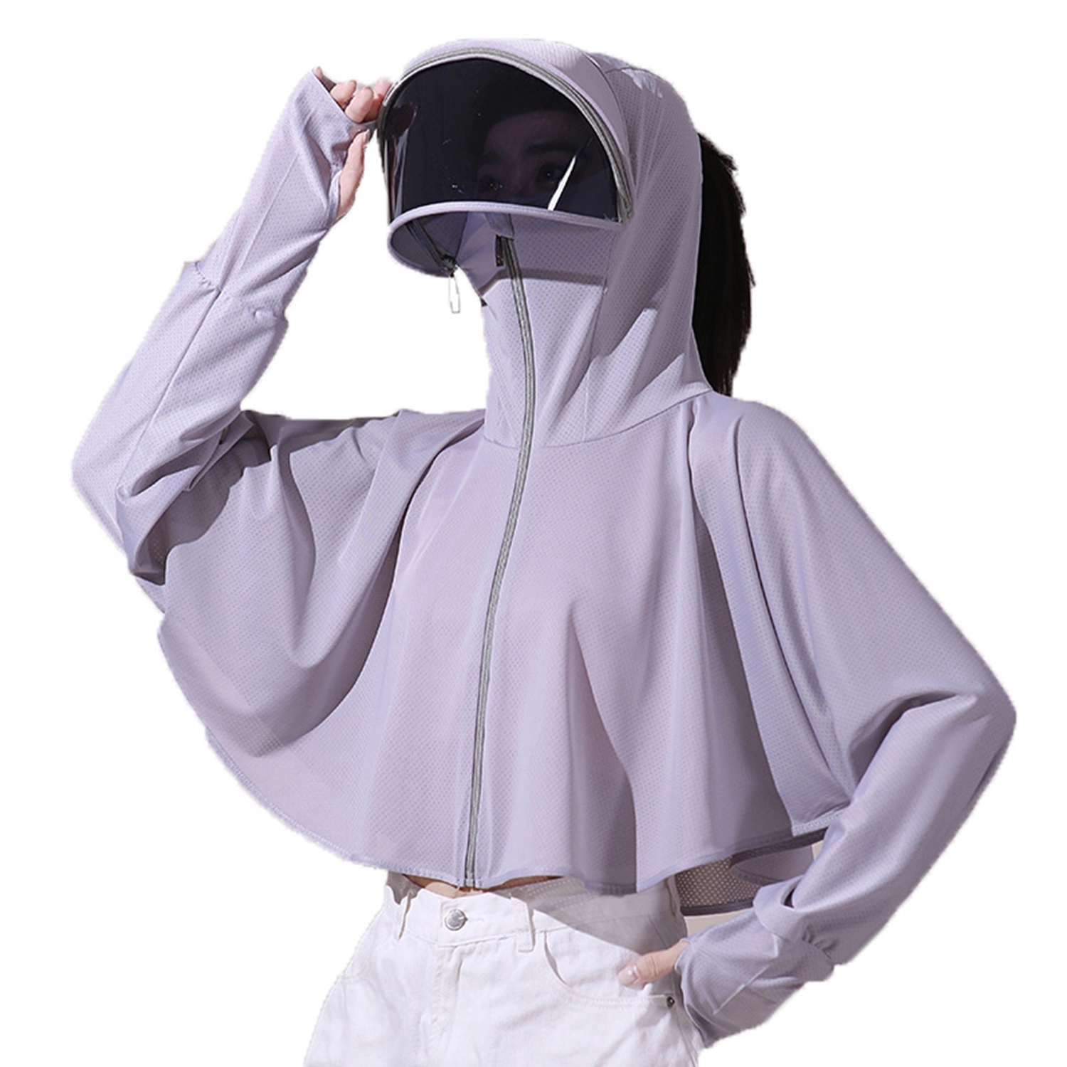 Sun Protection Outdoor Hoodie With Face Mask 3
