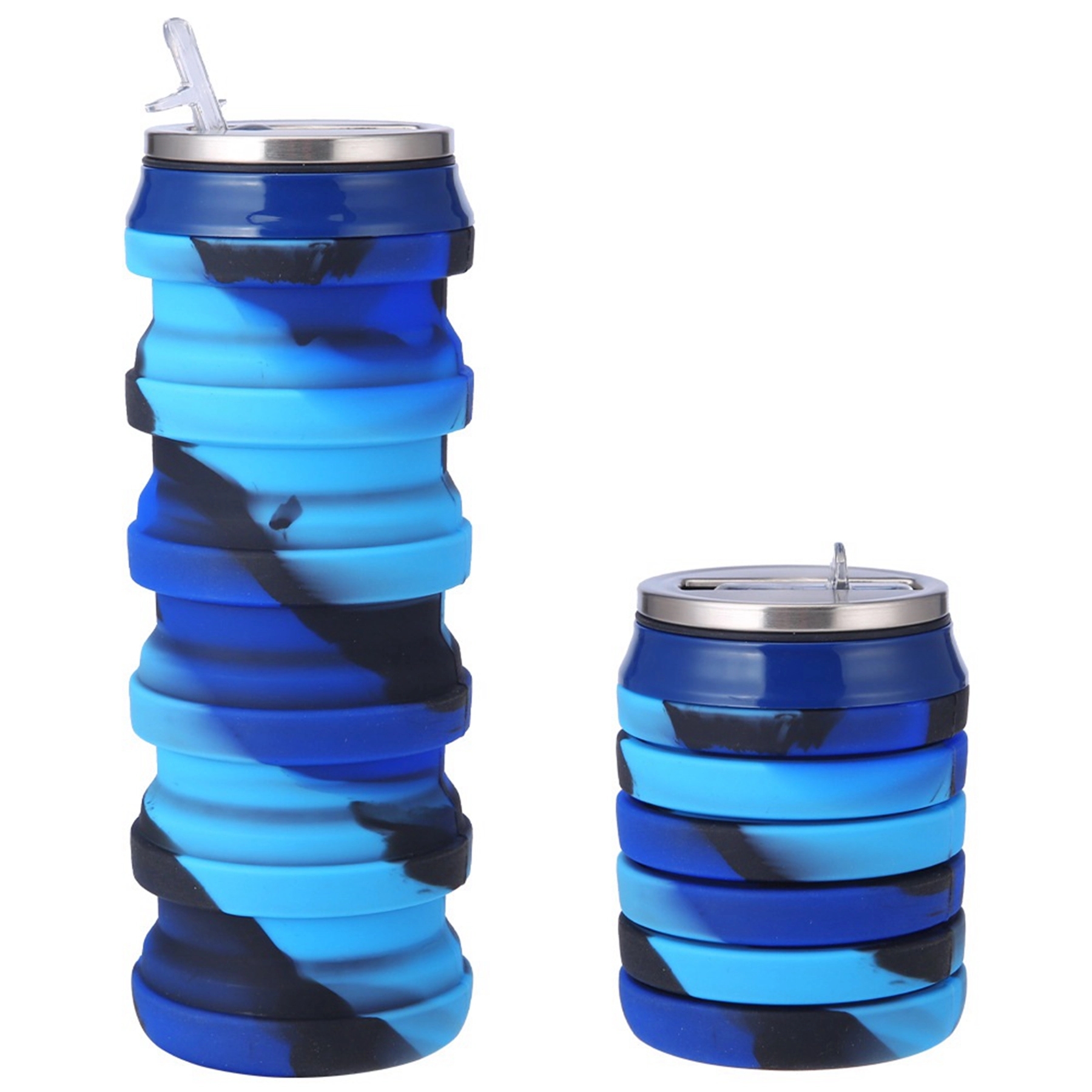 16 Oz. Silicone Collapsible Bottle with Drinking Lid 7