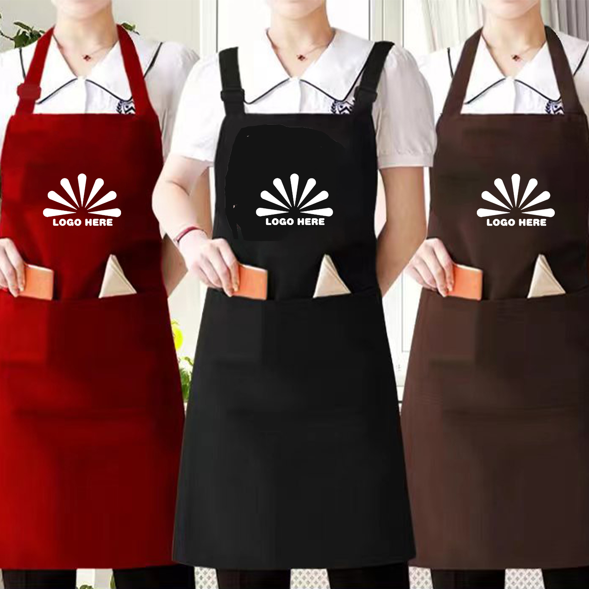 Universal Kitchen Waterproof Apron With Customizable Logo 2