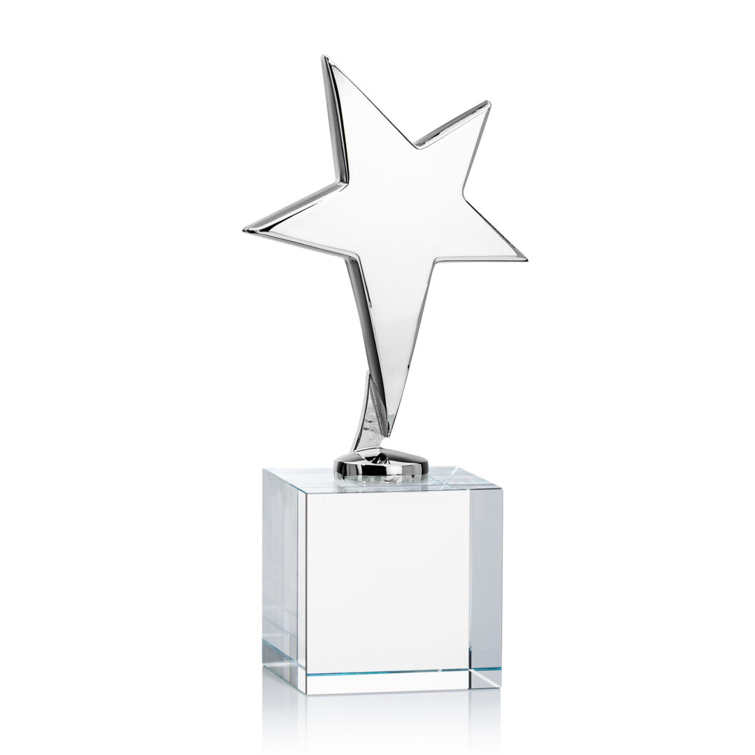 Tuscany Chrome Star VividPrint™ Award on Granby Base - Clear 3