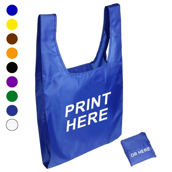 Large Foldable Groceries Bag with a Small Square Pouch 2