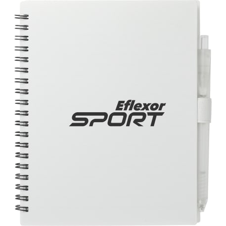 FSC® Recycled 5.5” x 7” Spiral Notebook w/ RPET Pe 53