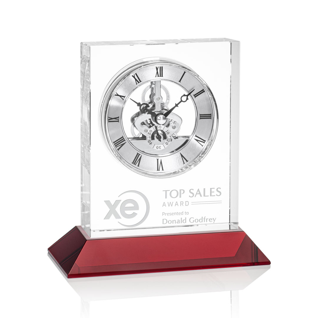 Ashland Clock on Base - Silver Dial 6