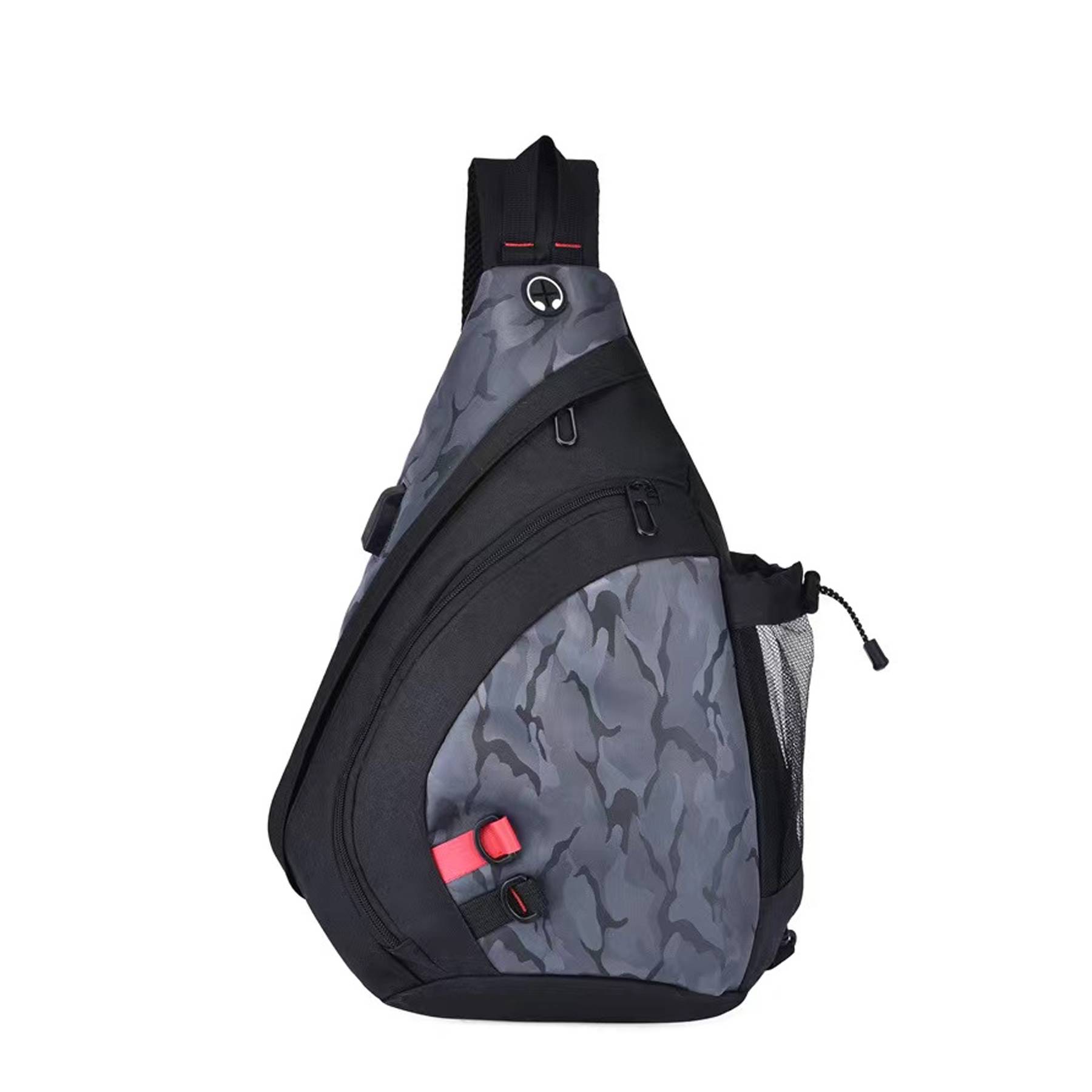 Nylon Chest Sling Bag With Charging Port 6