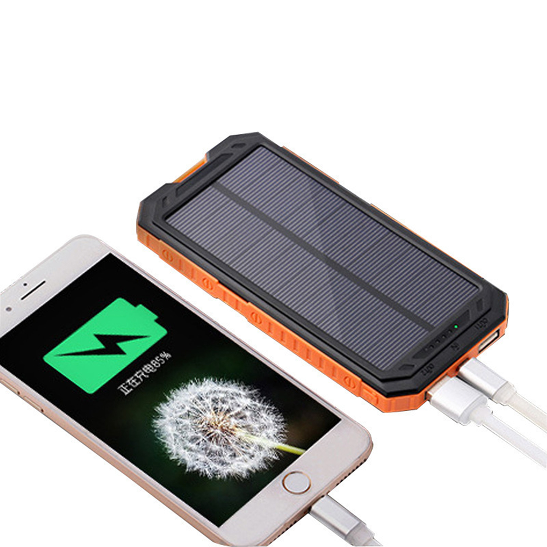 Quick Charge Solar Power Bank with Compass and LED 4