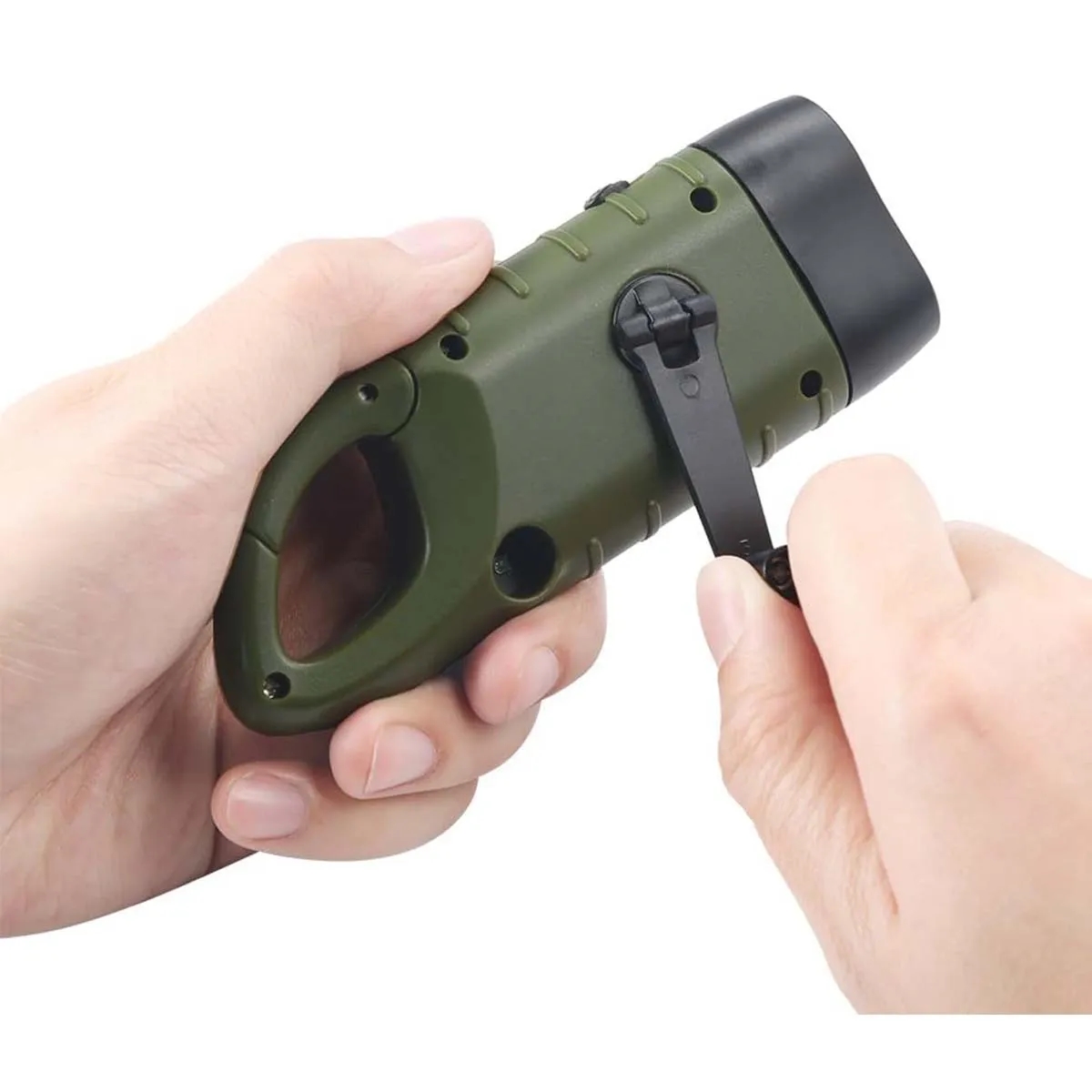 Portable LED Multifunction Solar Hand Crank Flashlight 3