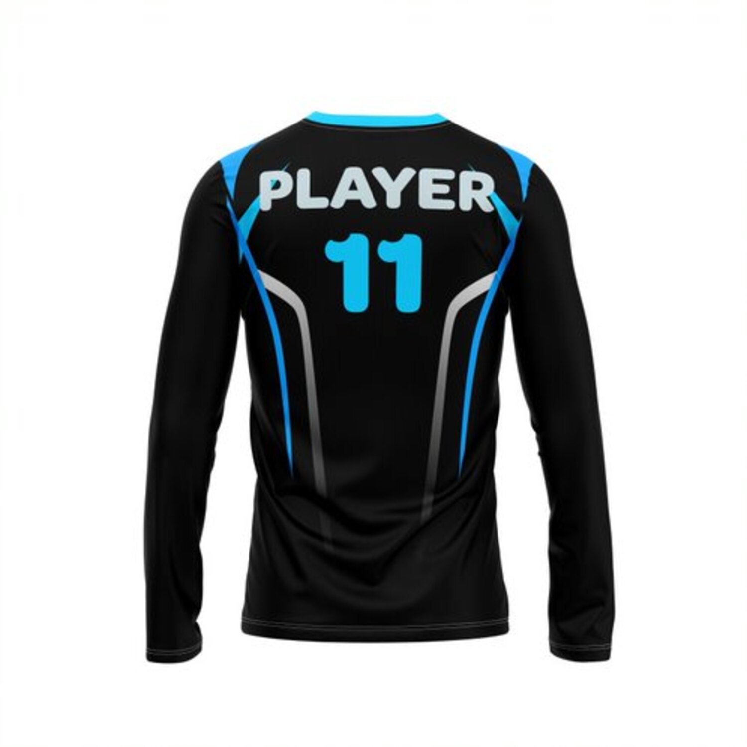 Men's Custom Full Sublimation Long Sleeve Soccer Jersey - 2-Way Stretch Poly Spandex Interlock 3