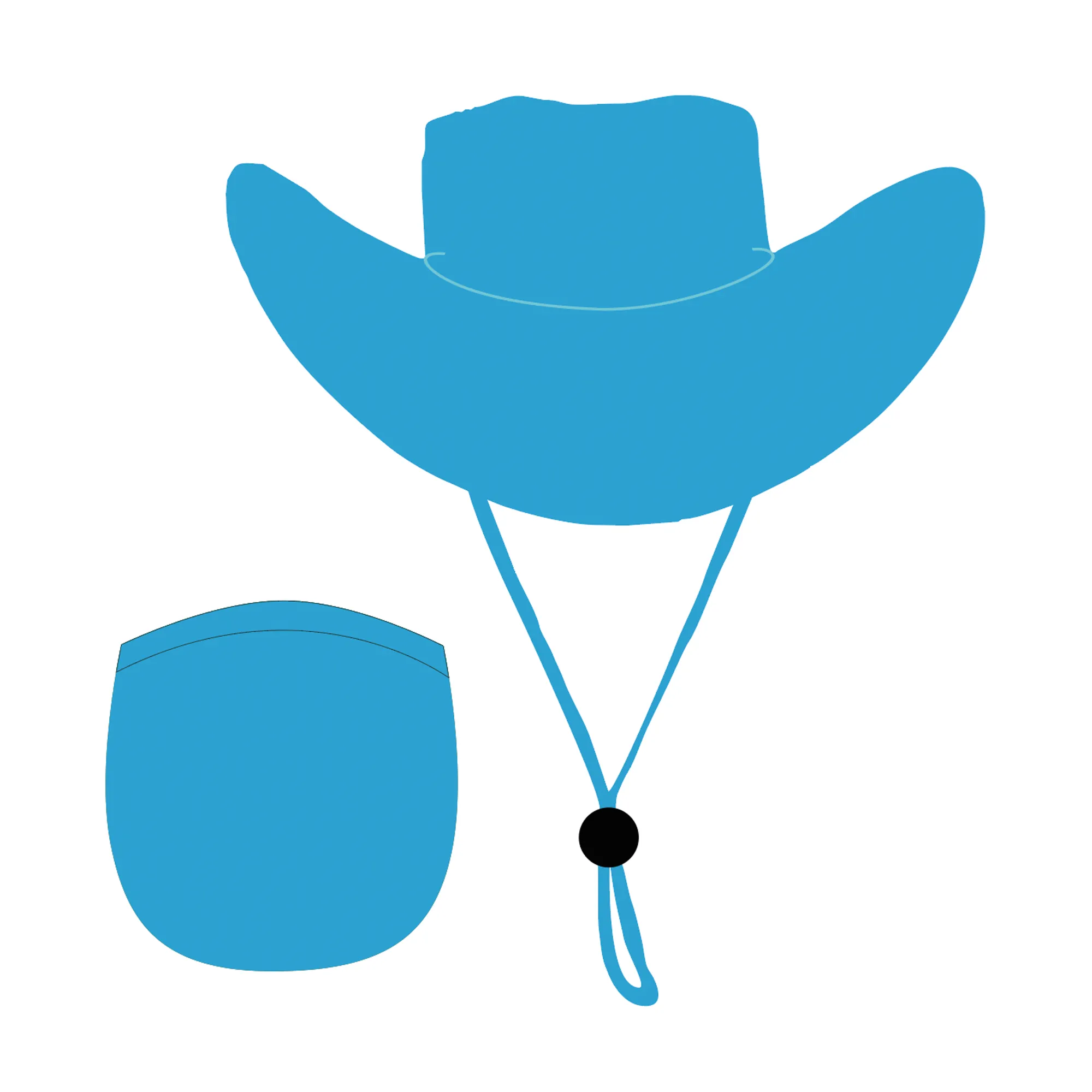 Foldable Cowboy Hat with Pouch 3