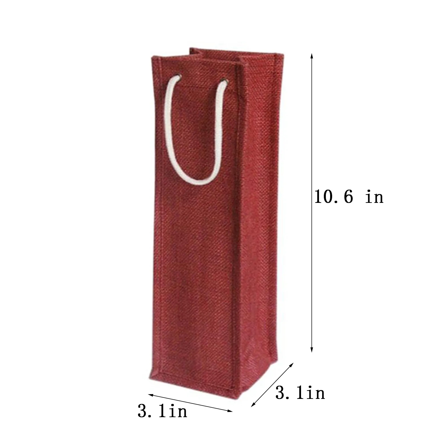 Jute Handbag Custom Red Wine Gift Bag 8